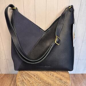 Portland Leather Naomi Shoulder Bag UNICORN Night Owl Alaska Blue Suede NEW!